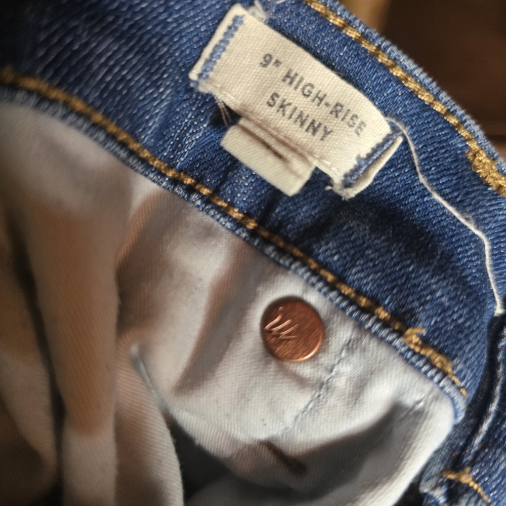 Madewell 9" Hi Rise Skinny Jeans 28" Waist - Picture 4 of 5
